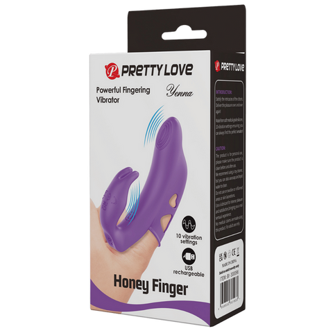 Pretty Love Yenna Rechargeable Honey Finger Vibrator Purple - Finger and Tongue Vibrators