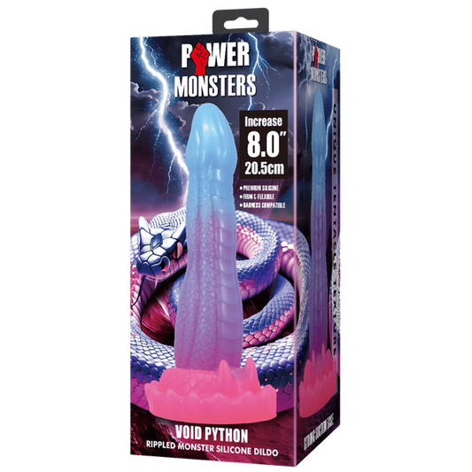 Baile Void Python Rippled Monster 8 Inch Silicone Dong - Realistic Dildos