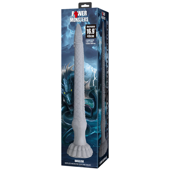 Baile Basilisk 16.9 Inch Rippled Huge Silicone Dildo - Realistic Dildos