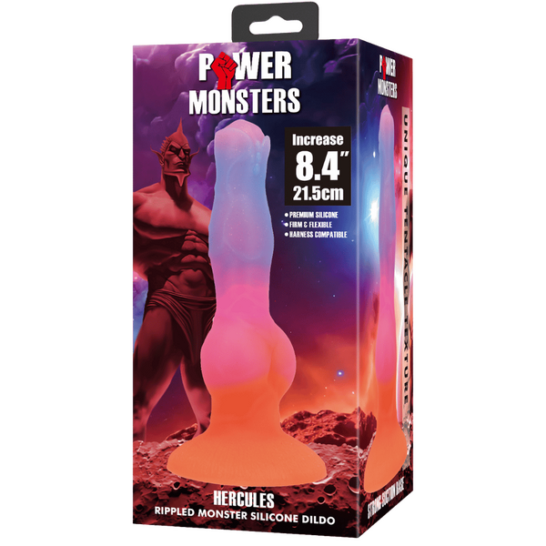 Baile Hercules 8.4 Inch Ripples Monster Silicone Dong - Realistic Dildos