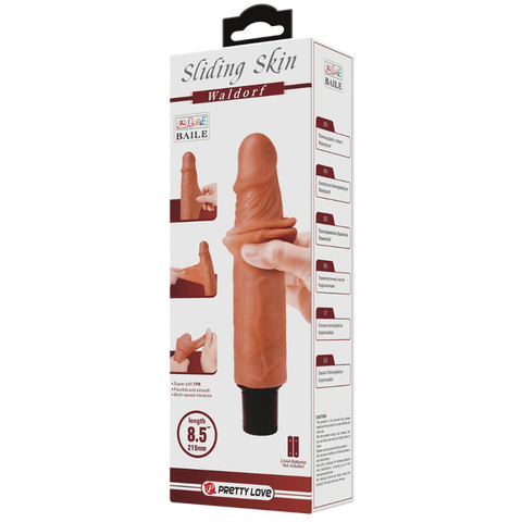 Pretty Love Waldorf 8.5 Inch Vibrating Dildo Tan - Vibrating Dildos