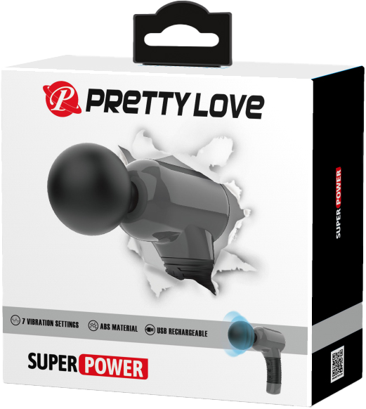 Pretty Love Super Power Body Wand Massager Black Body Wands