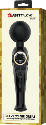 Stavros The Great Skyler Rechargeable Body Wand Massager Black - Body Wands