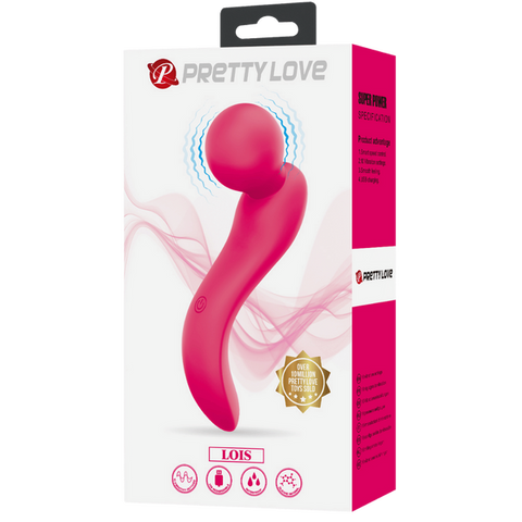 Pretty Love Lois Rechargeable Body Wand Vibrator Pink - Body Wands