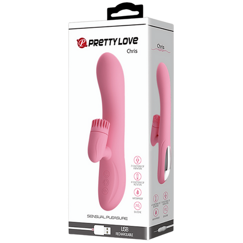 Pretty Love Chris Rotating Tongue Rabbit Vibrator - Rabbit Vibrators