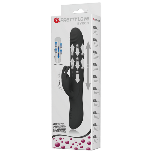 Pretty Love Byron Rechargeable Rolling Rabbit Vibrator Rabbit Vibrators