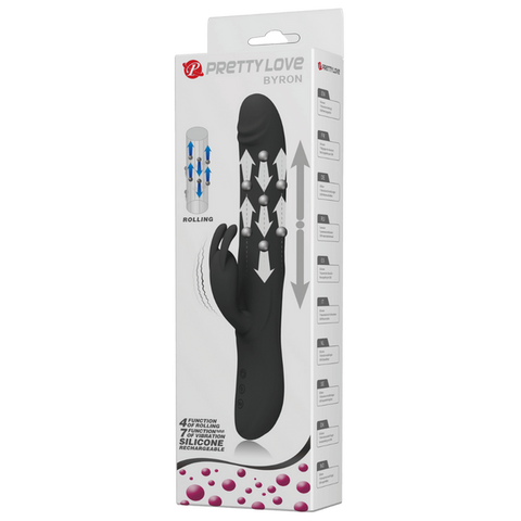 Pretty Love Byron Rechargeable Rolling Rabbit Vibrator - Rabbit Vibrators
