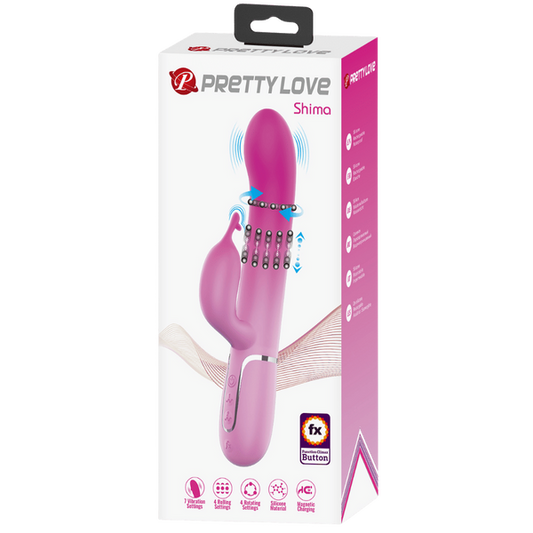 Pretty Love Shima Rechargeable 7 Function Rabbit Vibrator Pink - Rabbit Vibrators