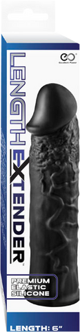 Excellent Power Penis Length Extender 6 Inch Black - Penis Sleeves and Extenders