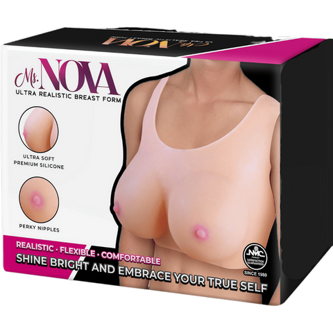 Ms. Nova Flexible & Comfortable Ultra Realistic Breast Form - Breast and Nipple Toys