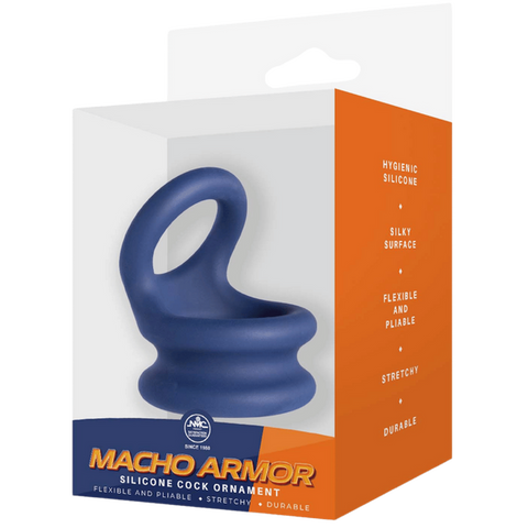 Macho Armor Silicone Stretchy Cock Ornament Medium - Stretchy Cock Rings