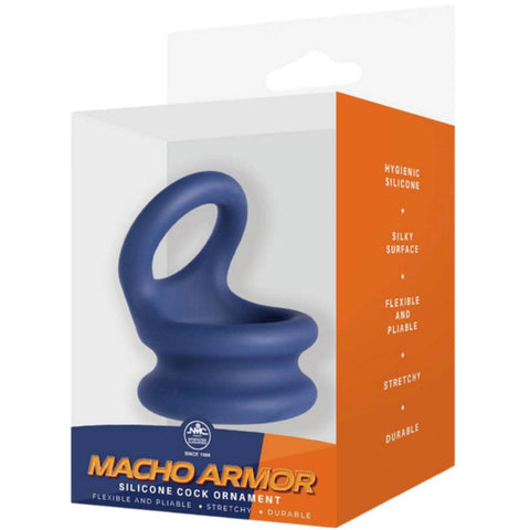 Macho Armor Stretchy and Durable Silicone Cock Ornament Large - Stretchy Cock Rings