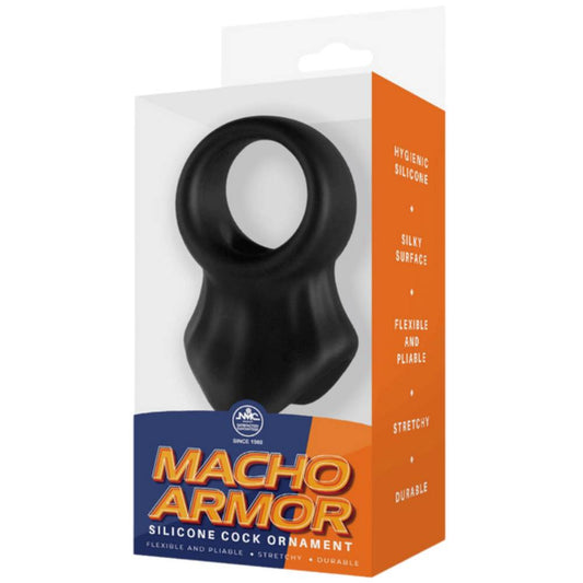 Macho Armor Silicone Stretchy Cock and Ball Ornament - Ball and Cock Toys
