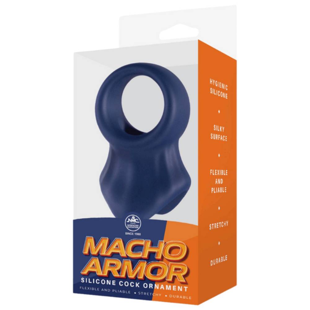 Macho Armor Silicone Stretchy Cock and Ball Ornament Ball and Cock Toys