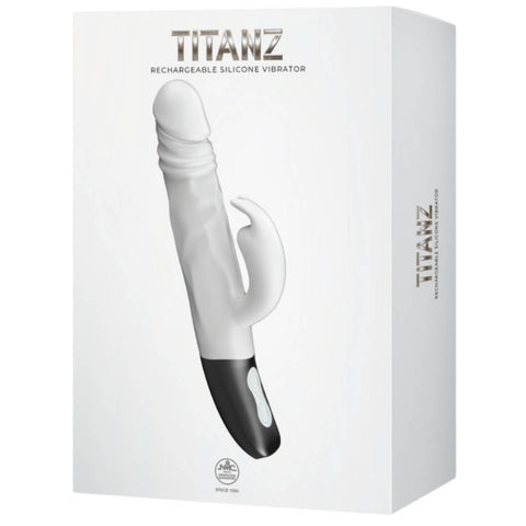 Titanz Rotating Rabbit Rechargeable Silicone Vibrator - Rabbit Vibrators