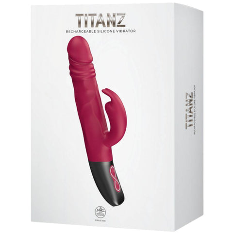 Titanz Rotating Rabbit Rechargeable Silicone Vibrator - Rabbit Vibrators