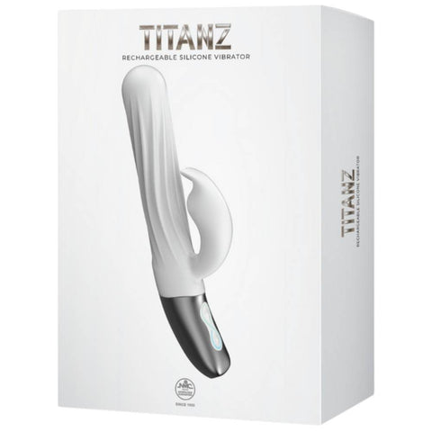 Titanz 10 Functions Thrusting Rabbit Rechargeable Silicone Vibrator - Rabbit Vibrators