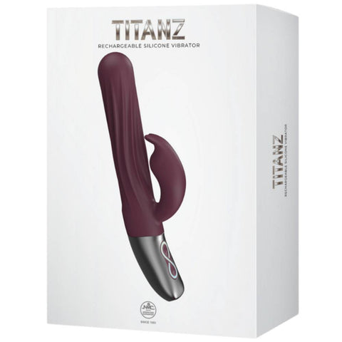 Titanz 10 Functions Thrusting Rabbit Rechargeable Silicone Vibrator - Rabbit Vibrators