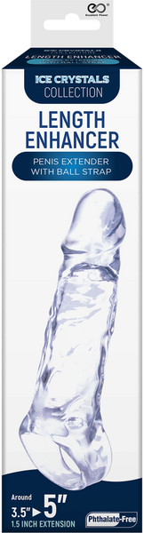 Ice Crystals Collection Penis Length Enhancer 5 Inch Clear Penis Sleeves and Extenders