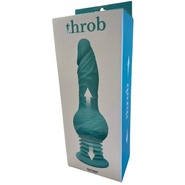 Hott Products Throb 10 Function Thrusting Dildo Vibrator Teal Vibrating Dildos