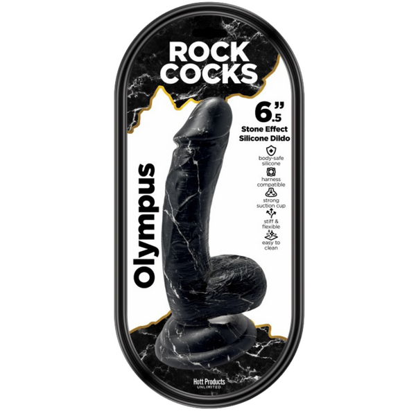 Rock Cocks Olympus Suction Cup Textured Realistic Dildo 6.5 Inch Realistic Dildos