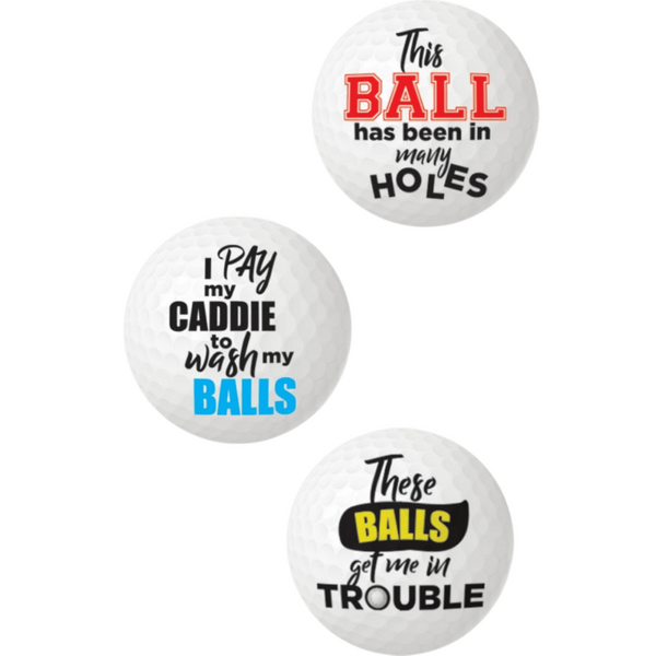 Hott Products Balls Deep Novelty Golf Balls Party Gifts and Novelties