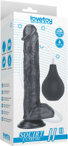 Squirt Extreme Realistic Looking Dong Black - Realistic Dildos