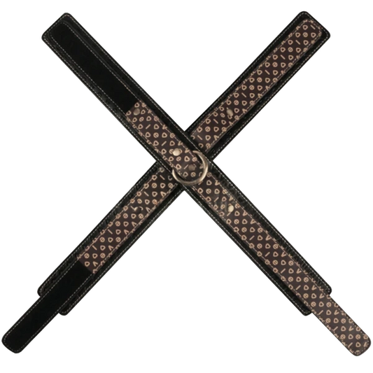 Lovetoy Crossed Shaped Design Fetish Handcuffs Cuffs And Restraints