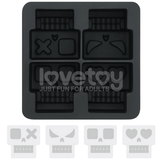 Lovetoy Bachelorette Party Skull Silicone Ice Tray Default Title Party Gifts and Novelties