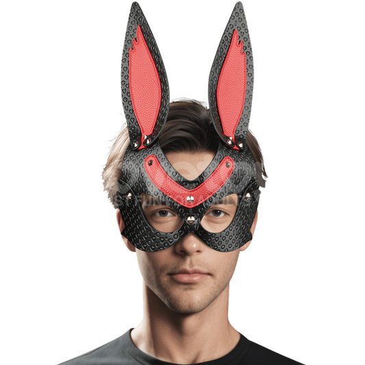 Lovetoy Rebellion Reign Mystery Bondage Bunny Mask Black Red Masks And Blindfolds