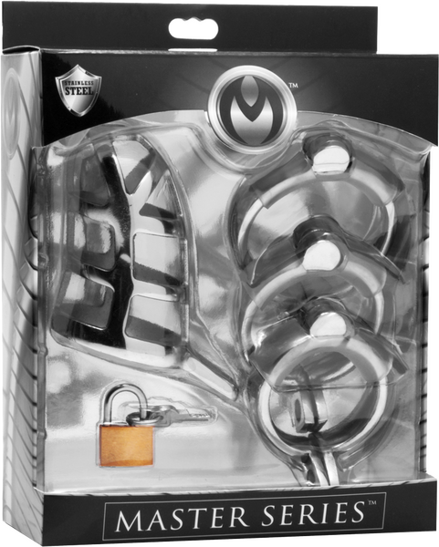 Master Series Stainless Steel Male Chastity Cock Cage Male Chastity