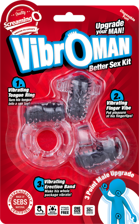 Screaming O Vibroman Super Stretchy Vibrating Cock Ring Black - Vibrating Cock Rings
