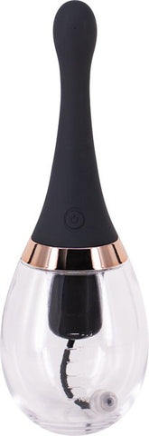 Seven Creations Rechargeable Automatic Anal Douche Black / Clear - Enemas and Douches