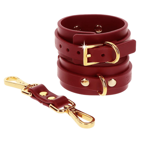 Scala Taboom D-Ring Collar and Wrist Cuffs - Cuffs And Restraints