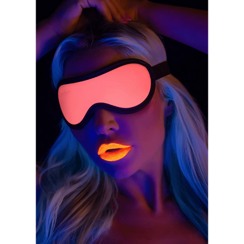 Scala Glow In The Dark Leather Blindfold - Masks And Blindfolds