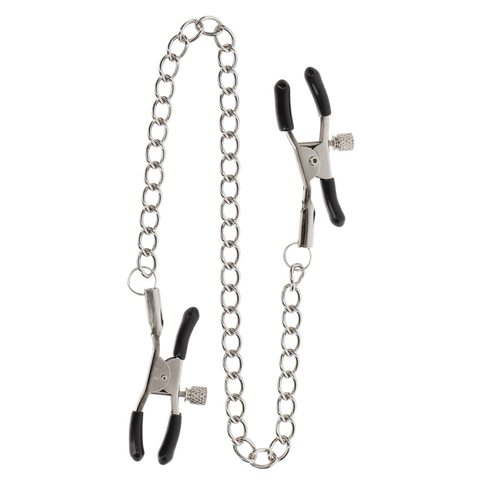 Scala Adjustable Nipple Clamps With Chain - Nipple and Clit Clamps