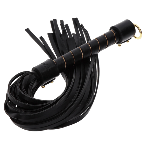 Scala Taboom Vegan PU Leather Studded Whip - Whips And Crops