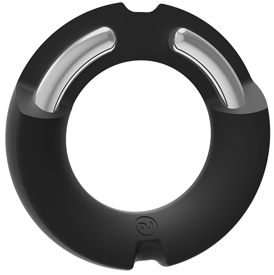 Kink Silicone Covered Metal Cock Ring 45mm Steel Cock Rings