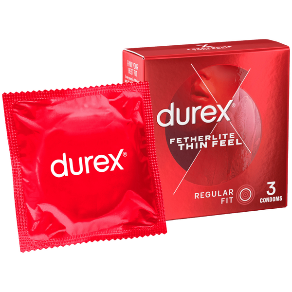 Durex Fetherlite Thin Feel Regular Fit Condoms 3 Piece Condoms