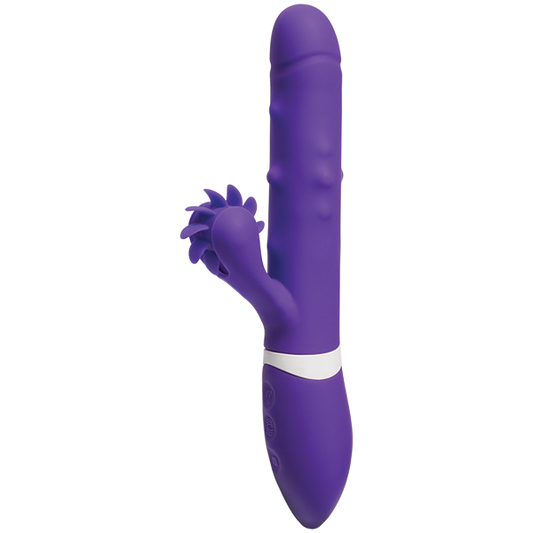 IVibe Iroll Multi Function Rabbit Vibrator With Rotating Tongue Purple - Rabbit Vibrators