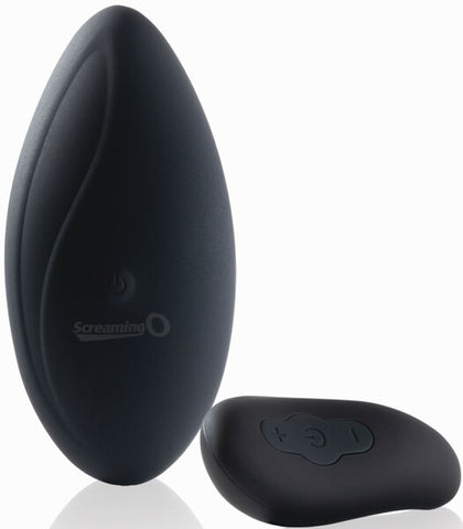 Screaming O Premium Ergonomic Remote Control Panty Vibrator Set Black - Remote Control Vibrators