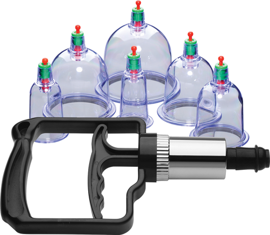 Master Series Sukshen Cupping Set With Acu Points 6 Piece Breast and Nipple Toys