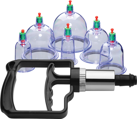 Master Series Sukshen Cupping Set With Acu Points 6 Piece - Breast and Nipple Toys