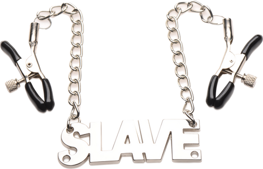 Master Series Enslaved Slave Chain BDSM Play Nipple Clamps Nipple and Clit Clamps