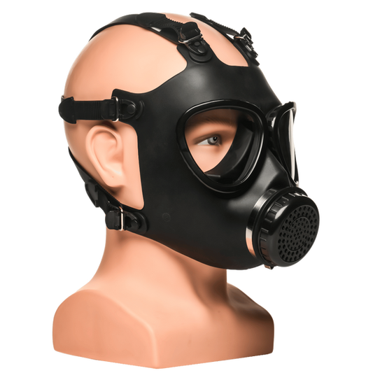 Master Series BDSM Play Inhaler Gas Mask With Bottle - Bondage Hoods