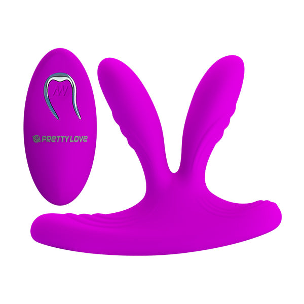Pretty Love Magic Finger 12 Function Remote Control Clitoral Vibrator Purple Clit Ticklers and Pulsators