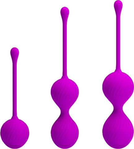 Pretty Love Kegel Exerciser Ball Kit Purple - Love Eggs and Kegel Exercisers
