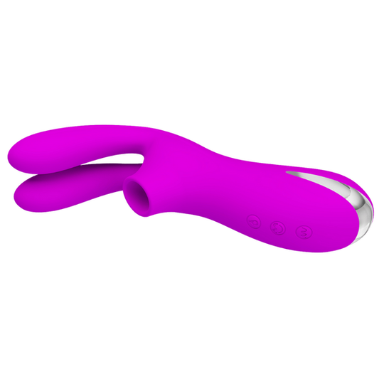 Pretty Love Ralap Rechargeable Suction Based Adult Massager Purple - Clit Ticklers and Pulsators