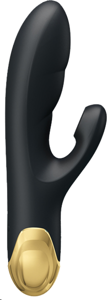 Pretty Love Naughty Play Waterproof Rechargeable Rabbit Massager Black - Rabbit Vibrators