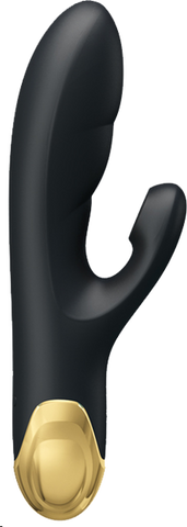 Pretty Love Naughty Play Waterproof Rechargeable Rabbit Massager Black - Rabbit Vibrators